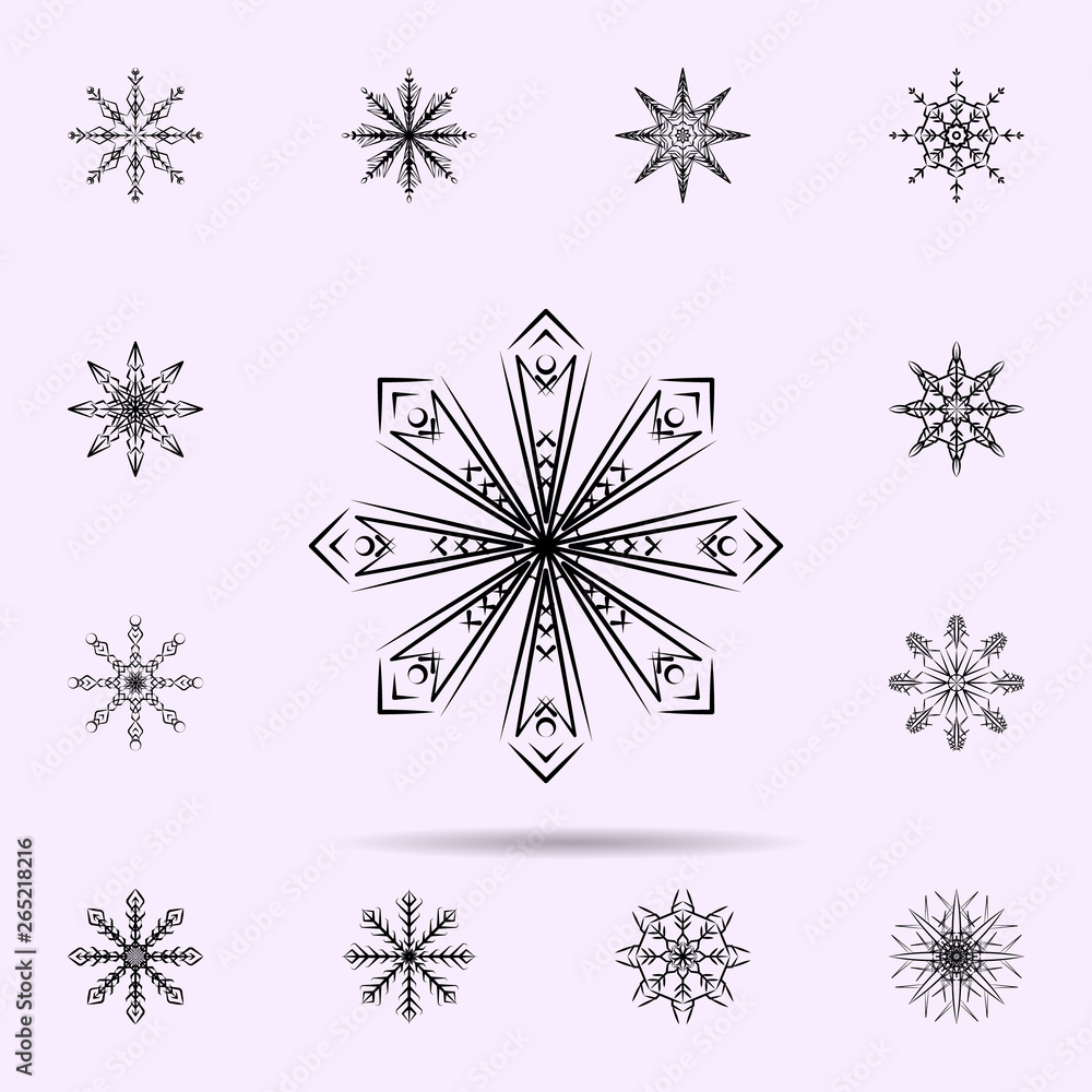 Poster Snowflake icon. Universal set of Snowflake for website design and development, app development