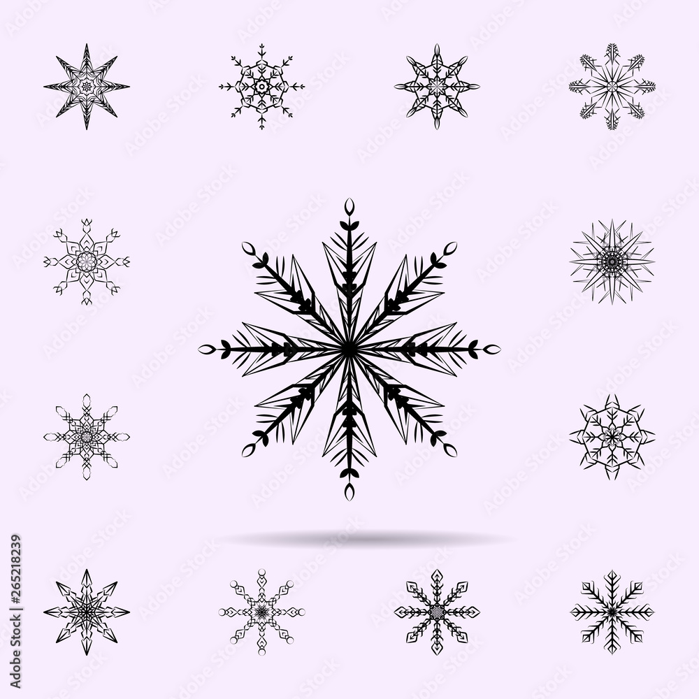 Poster Snowflake icon. Universal set of Snowflake for website design and development, app development