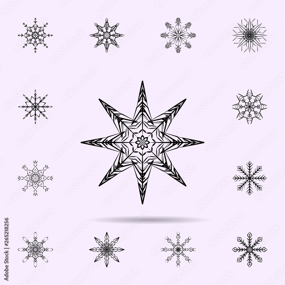 Poster Snowflake icon. Universal set of Snowflake for website design and development, app development