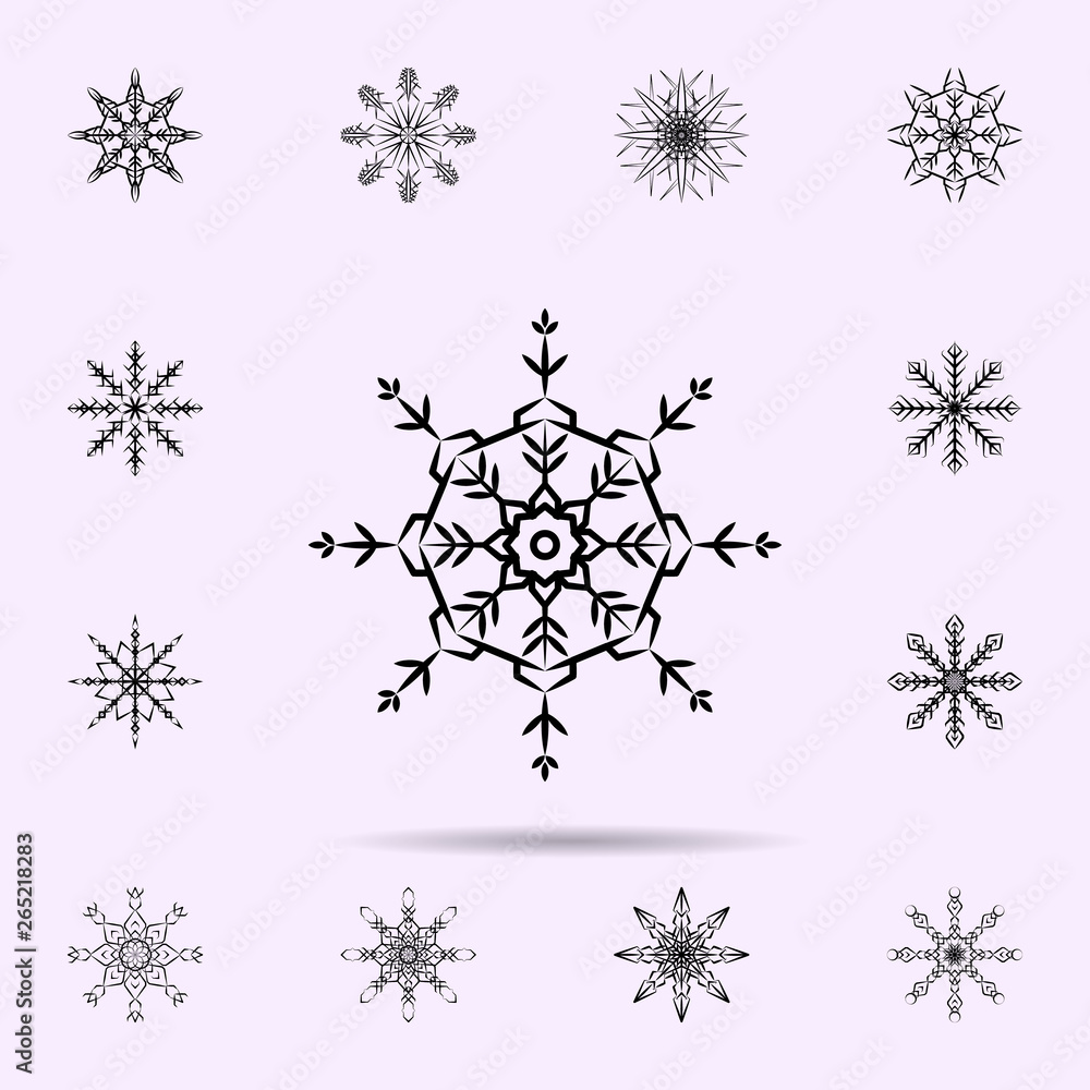 Poster snowflake icon. universal set of snowflake for website design and development, app development