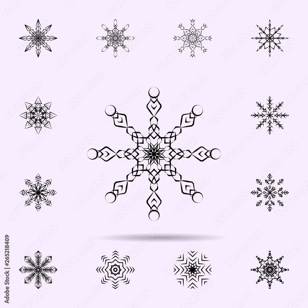Poster Snowflake icon. Universal set of Snowflake for website design and development, app development