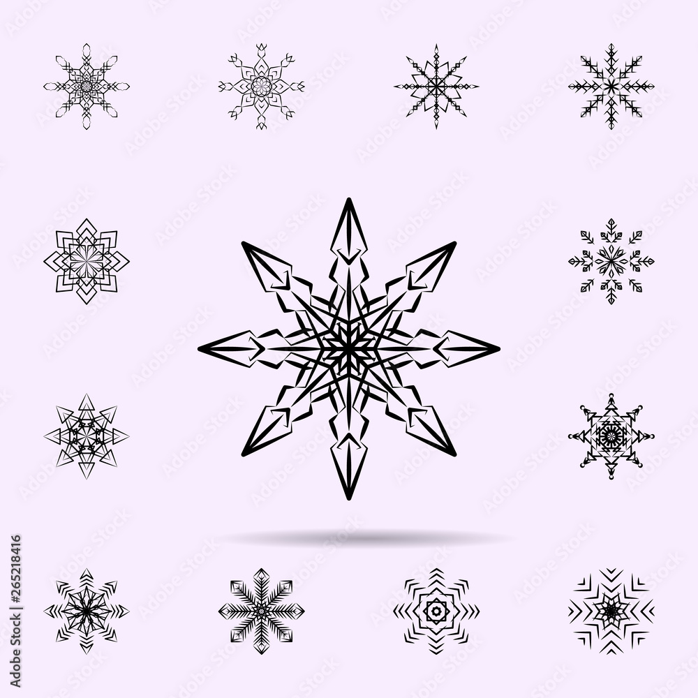 Poster Snowflake icon. Universal set of Snowflake for website design and development, app development