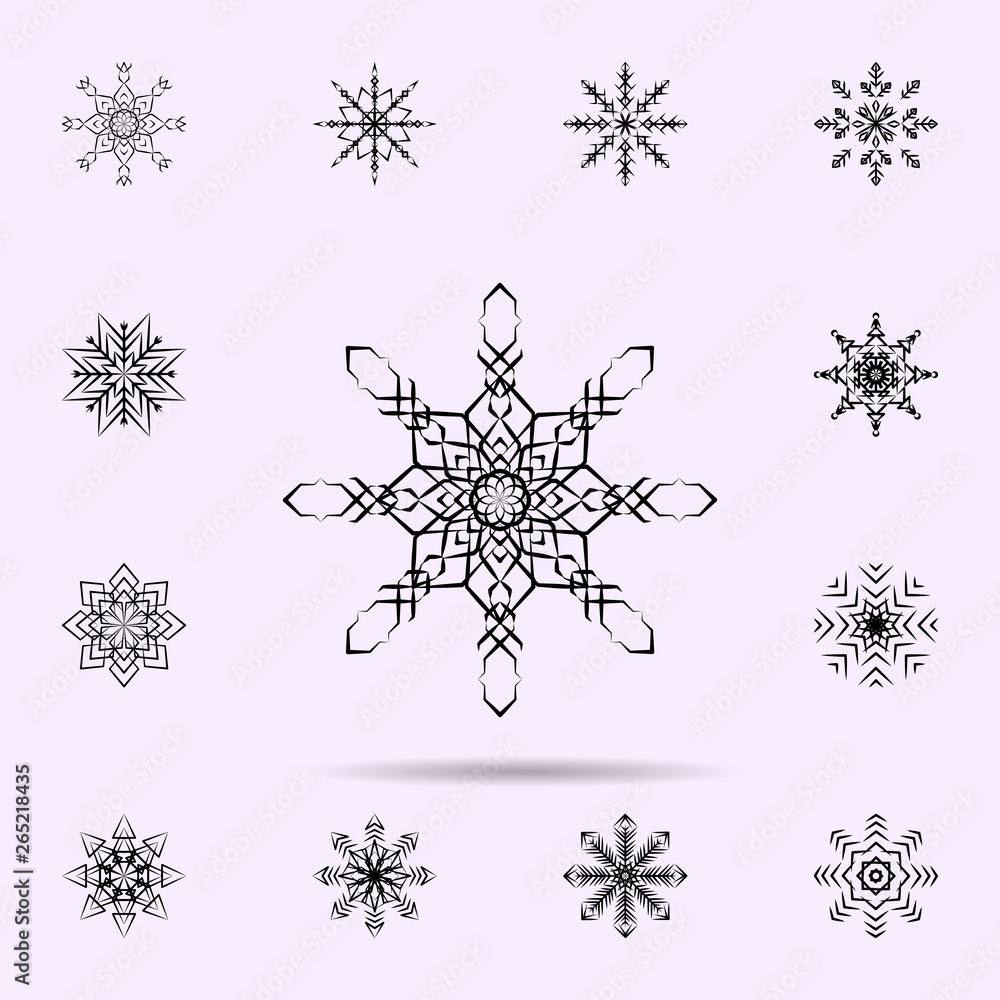 Poster Snowflake icon. Universal set of Snowflake for website design and development, app development