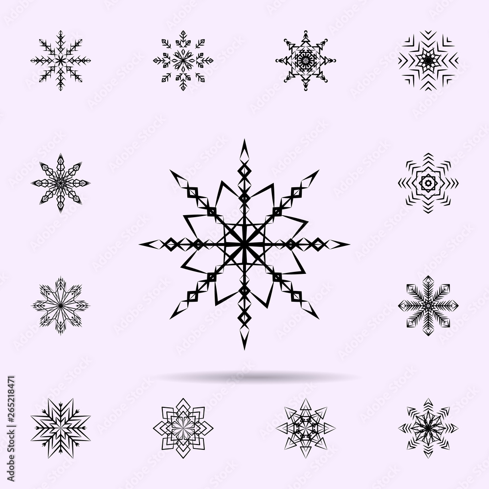 Poster snowflake icon. universal set of snowflake for website design and development, app development