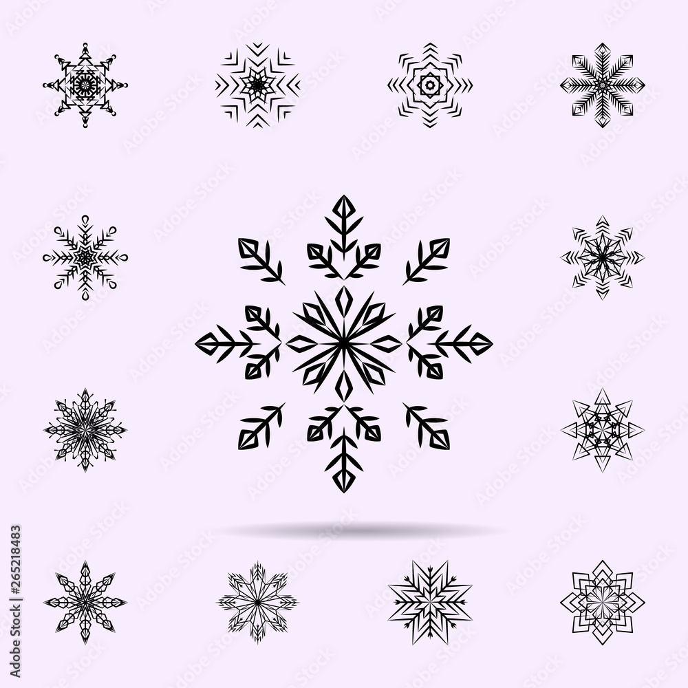 Poster snowflake icon. universal set of snowflake for website design and development, app development