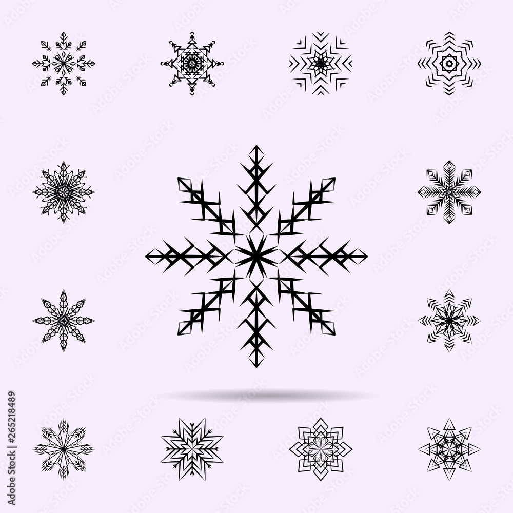 Poster snowflake icon. universal set of snowflake for website design and development, app development