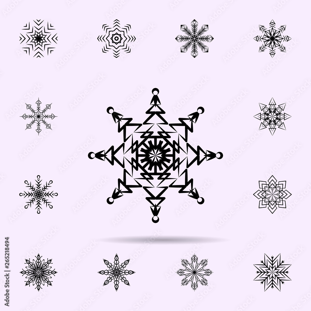 Poster snowflake icon. universal set of snowflake for website design and development, app development