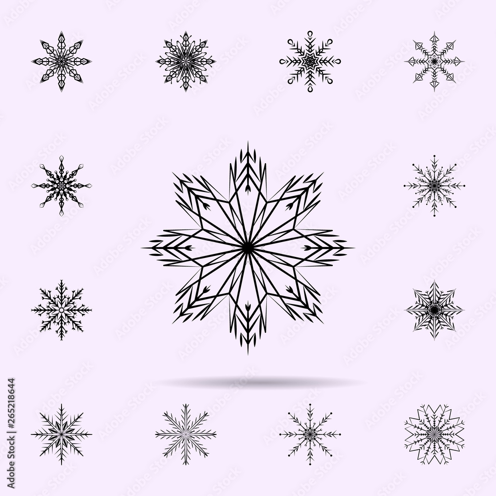 Poster snowflake icon. universal set of snowflake for website design and development, app development
