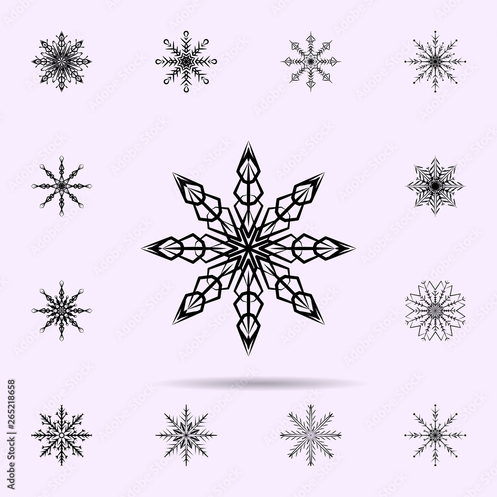 Poster snowflake icon. universal set of snowflake for website design and development, app development