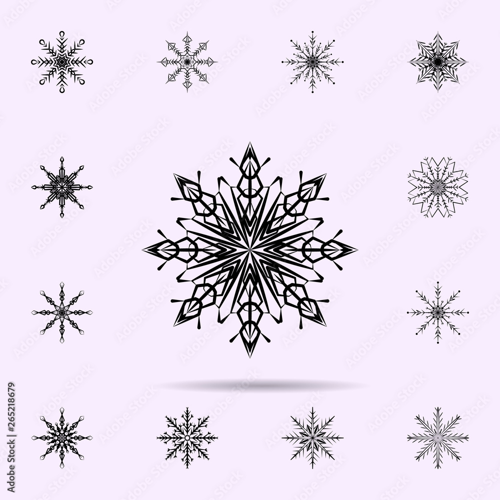 Poster snowflake icon. universal set of snowflake for website design and development, app development