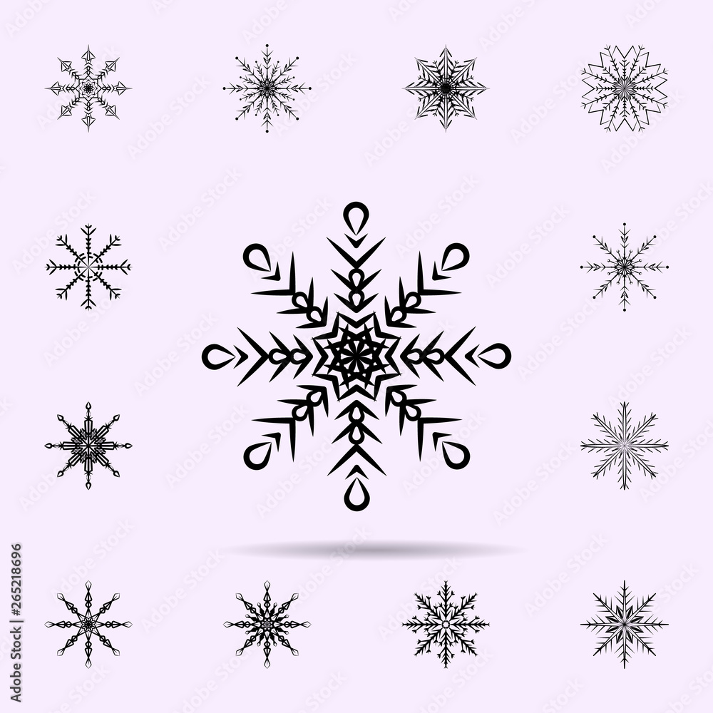 Poster snowflake icon. universal set of snowflake for website design and development, app development