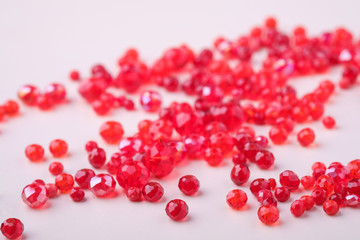 Jewelry gems beads red color