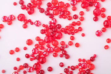 Jewelry gems beads red color