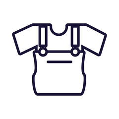 overall uniform construction isolated icon