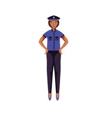 police officer female avatar character