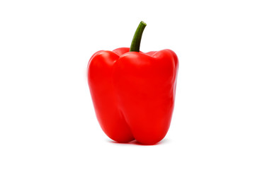 red pepper over white background. pepper is isolated