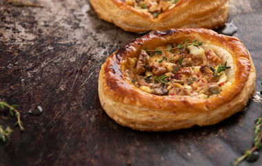 Puff Pastry Tart with Walnuts, Cheese, and Honey