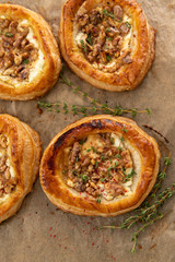 Puff Pastry Tart with Walnuts, Cheese, and Honey