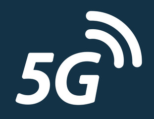 5G vector icon 5th generation mobile wireless internet network connection