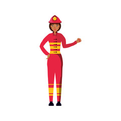 firefighter professional female avatar character