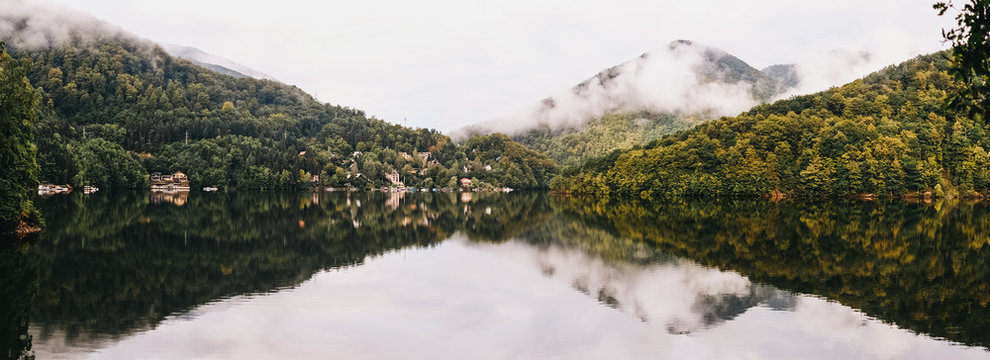 Amazing lake near mountains