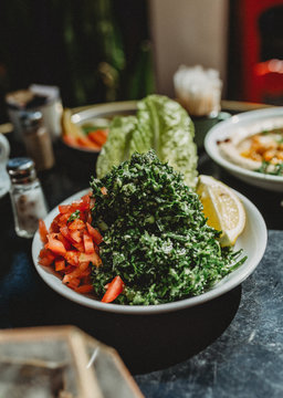 tabule salad in a bowl