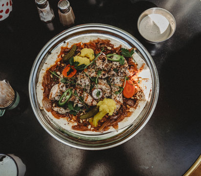 arabic dish with meat and vegetables