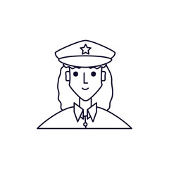 police officer female avatar character