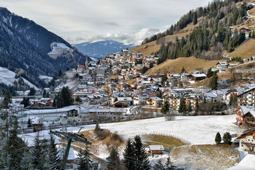 Santa Cristina Valgardena, Italy - Is the second village in the beautiful Val gardena valley in the...