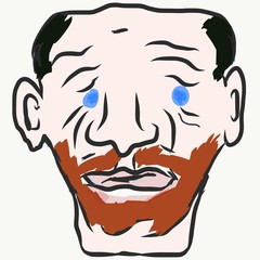 Cara señor preocupado