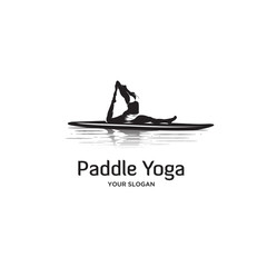 woman yoga on paddle board logo