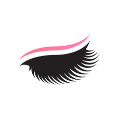 eyelashes logo design vector