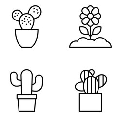 Plants Vector Icon Set