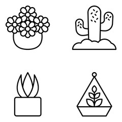 Plants Vector Icon Set