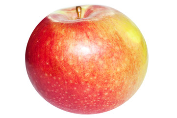 Red apple on white background.Fresh red apple isolated on white. With clipping path