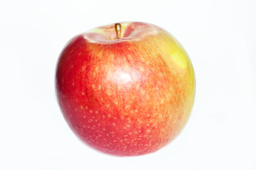 Red apple on white background.Fresh red apple isolated on white. With clipping path
