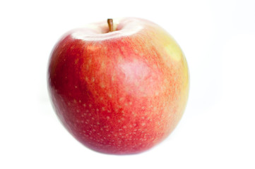 Red apple on white background.Fresh red apple isolated on white. With clipping path
