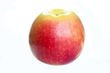 Red apple on white background.Fresh red apple isolated on white. With clipping path