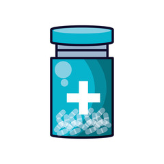 Obraz premium bottle of medicine in capsule isolated icon