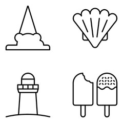 Beach Vector Icon Set