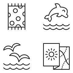 Beach Vector Icon Set