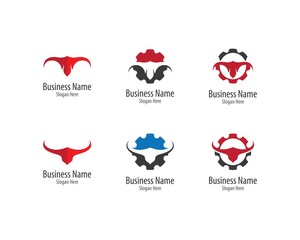 Bull logo template vector icon