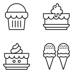 Dessert Vector Line Icons
