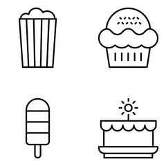 Dessert Vector Line Icons