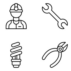 Electricity Vector Line Icons