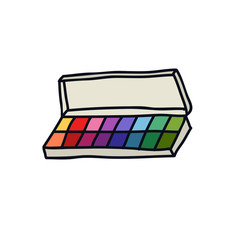 palette of colors doodle icon