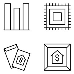 Real Estate Vector Line Icon Set