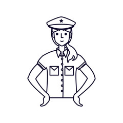 police officer female avatar character