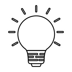 bulb light isolated icon