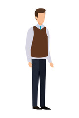 elegant businessman avatar character